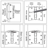 Everbilt 4-1/2 in. x 4-1/2 in. Satin Chrome Ball Bearing Door Hinge, Square Corner