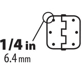 Everbilt 4 in. x 1/4 in. Radius Satin Brass Door Hinge
