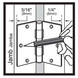 Everbilt 3-1/2 in. x 5/8 in. Radius Matte Black Smooth Action Door Hinge (3-Pack)