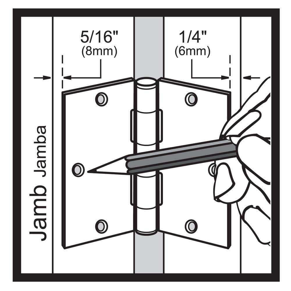 Everbilt 4 in. Matte Black Square Corner Smooth Action Hinge (3-Pack)