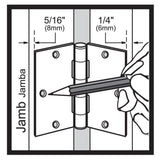 Everbilt 4 in. Matte Black Square Corner Smooth Action Hinge (3-Pack)