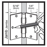 Everbilt 3-1/2 in. x 1/4 in. Radius Dark Oil-Rubbed Bronze Door Hinge