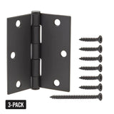 Everbilt 3-1/2 in. Satin Nickel, 5/8 in. Radius Smooth-Action Door Hinges Value Pack (3-Pack)