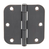 Everbilt 3-1/2 in. x 5/8 in. Radius Oil-Rubbed Bronze Squeak-Free Door Hinge