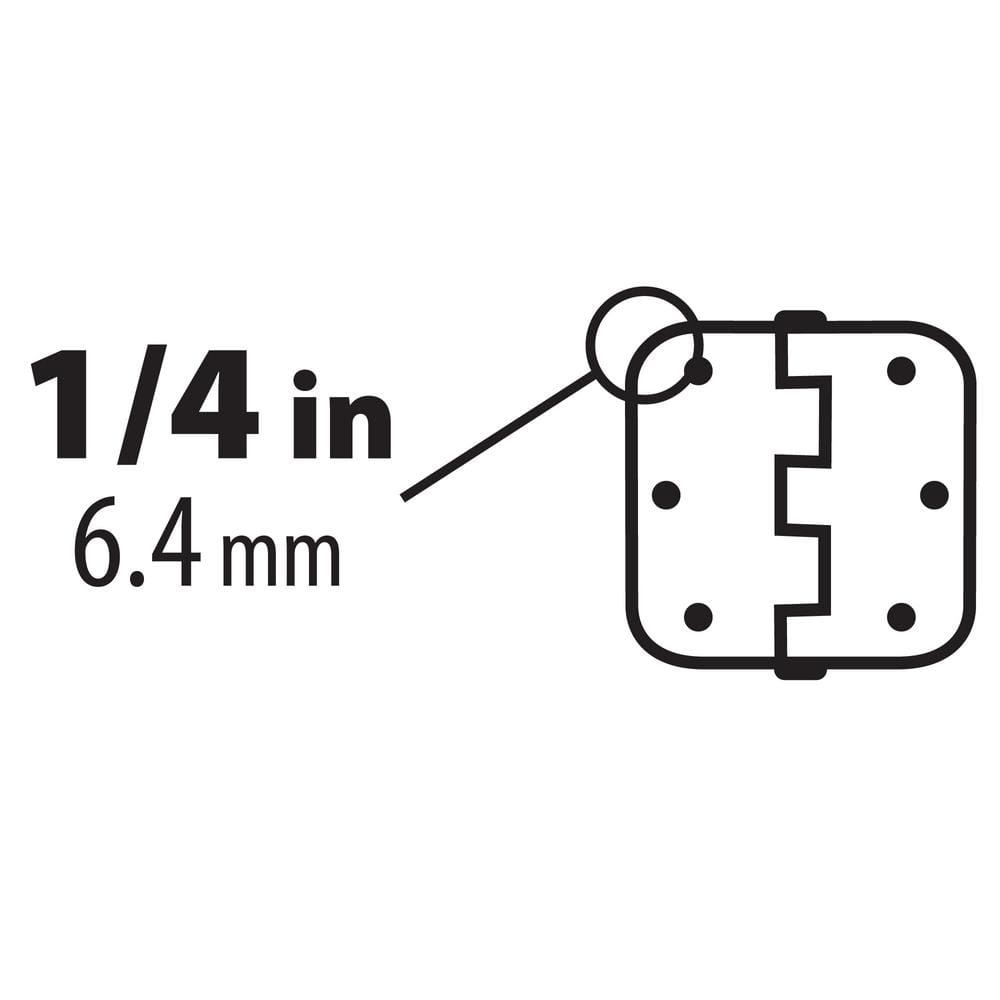 Everbilt 3-1/2 in. x 1/4 in. Radius Satin Brass Squeak-Free Door Hinge
