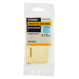 Everbilt 3-1/2 in. x 1/4 in. Radius Satin Brass Squeak-Free Door Hinge