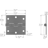 Everbilt 3 in. Galvanized Broad Utility Hinge