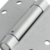 Everbilt 4 in. Satin Chrome Adjustable Spring Door Hinge, Square Corner
