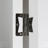 Everbilt 3 in. Satin Nickel Non-Mortise Surface-Mount Door Hinges (2-Pack)