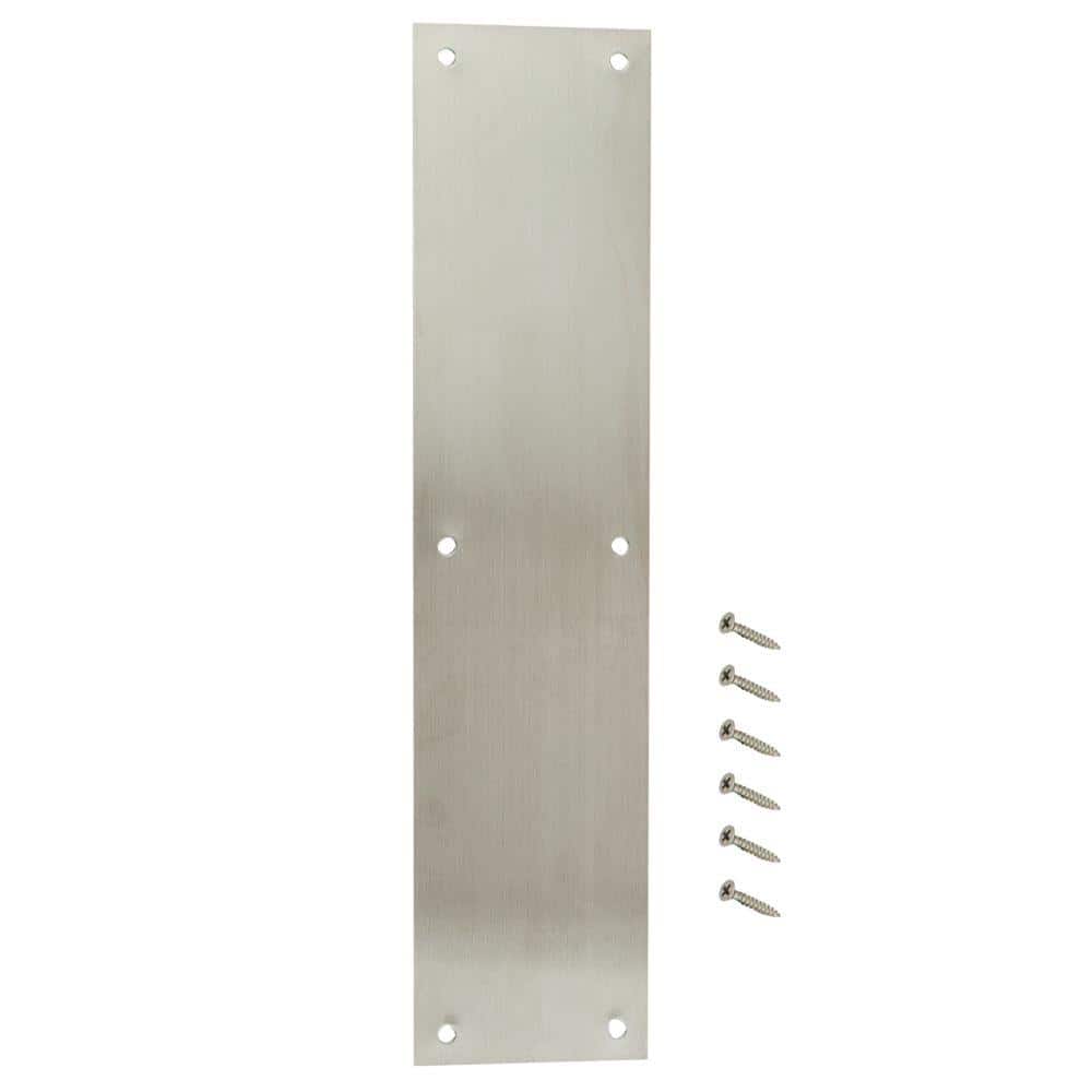 Everbilt 3-1/2 in. x 15 in. Stainless Steel Push Plate