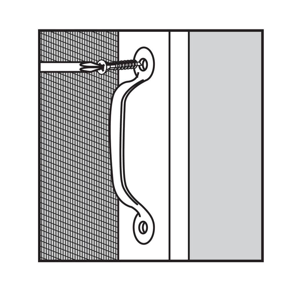 Everbilt 4-7/8 in. Black Light-Duty Steel Door Pull with Screws