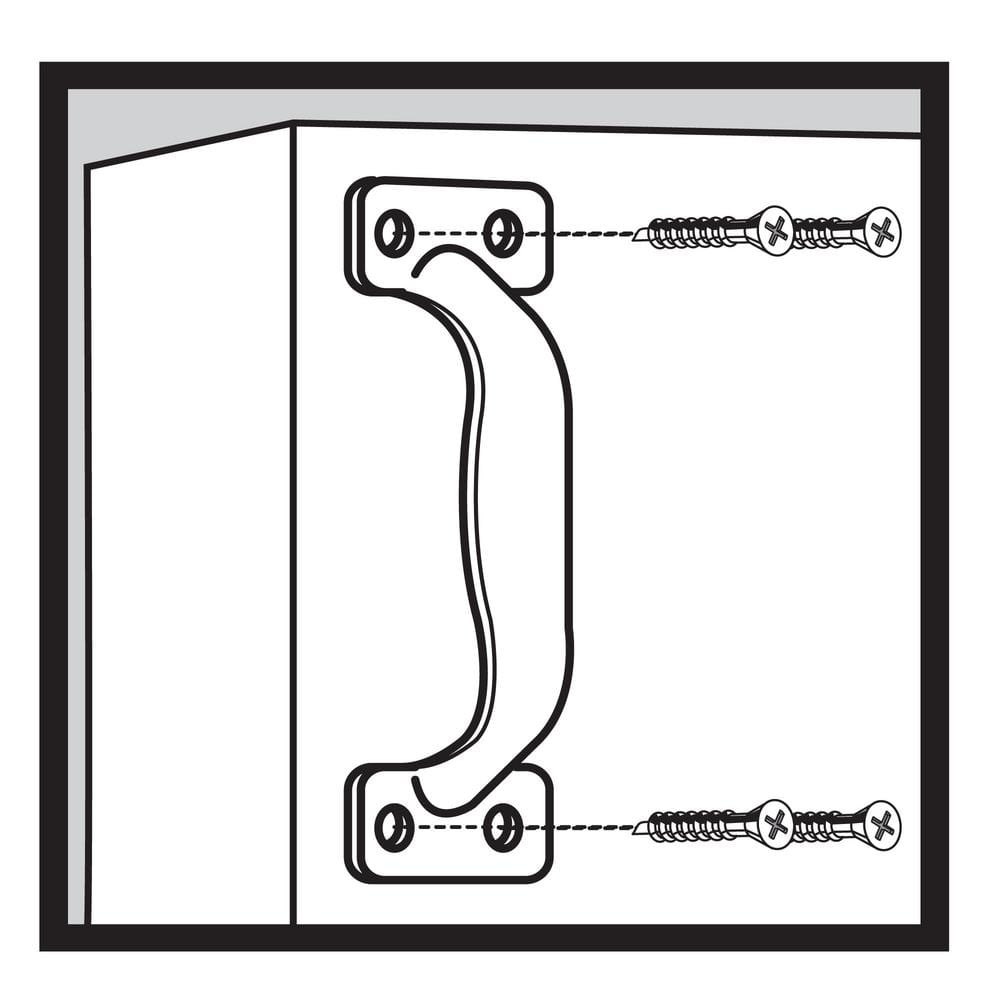 Everbilt 5-3/4 in. Black Door Pull with Screws