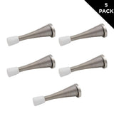 Everbilt Satin Nickel Spring Door Stops Value Pack (5-Pack)