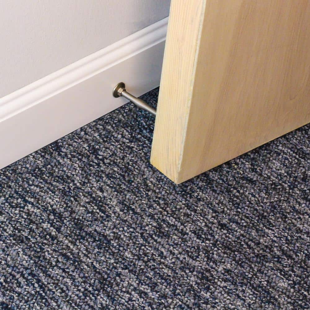 Everbilt Satin Nickel Spring Door Stop – 3 in Projection, Steel