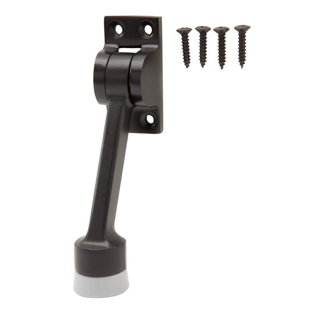 Everbilt Oil-Rubbed Bronze Commercial Grade Kick-Down Door Stop, Solid Brass