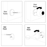 Everbilt 3 in. Satin Nickel Magnetic Doorstop with Catch