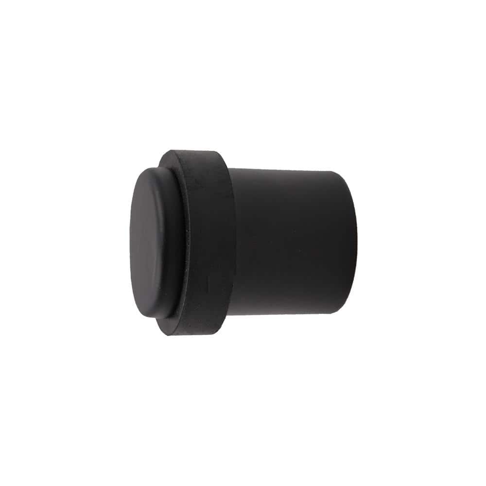 Everbilt Matte Black Round Floor Door Stop, Lo-Rise, Steel