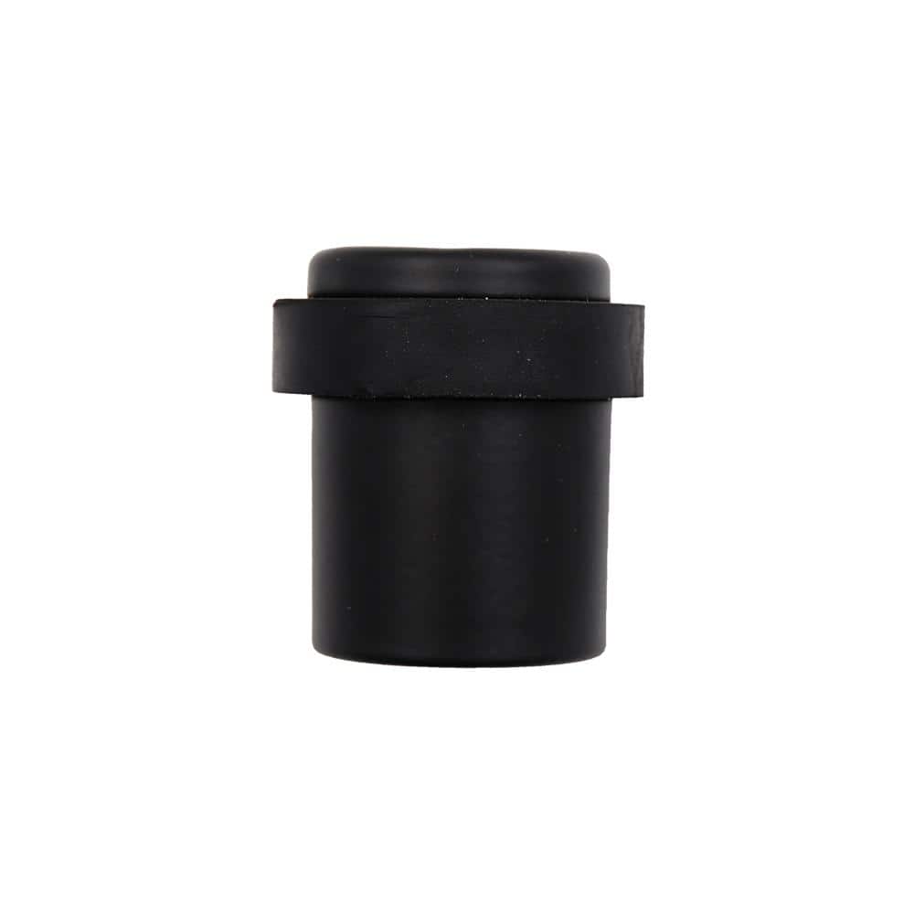 Everbilt Matte Black Round Floor Door Stop, Lo-Rise, Steel