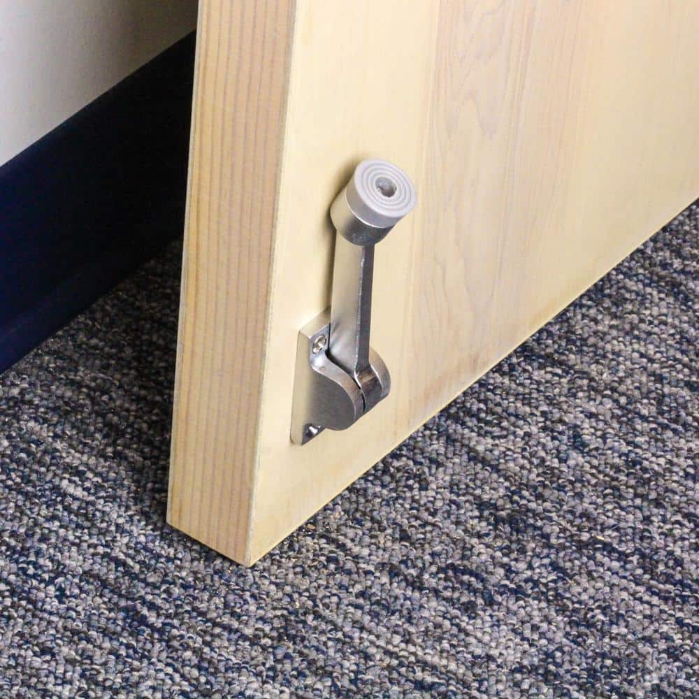 Everbilt Satin Chrome Commercial Grade Kick Down Doorstop