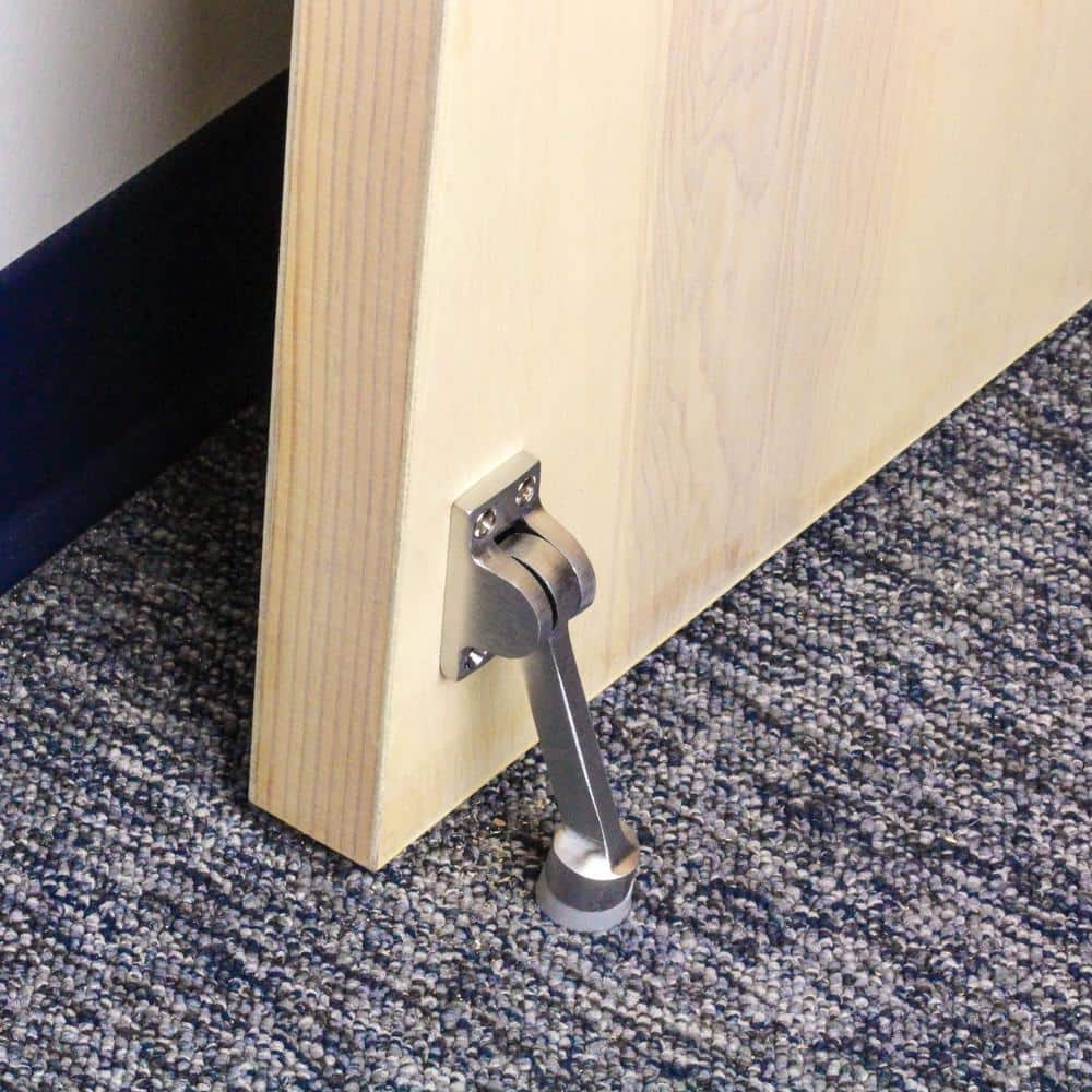 Everbilt Satin Chrome Commercial Grade Kick Down Doorstop