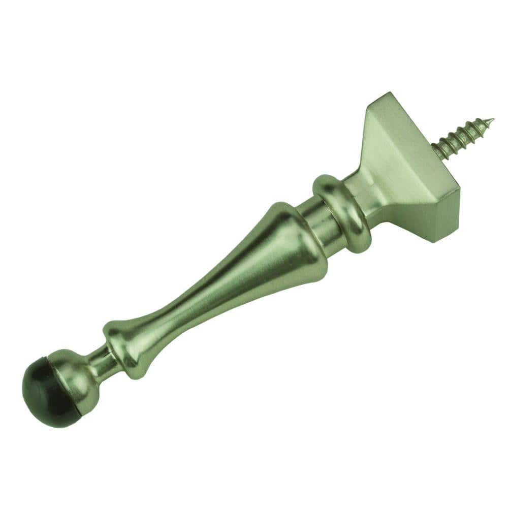 Everbilt 3-1/2 in. Satin Nickel Decorative Solid Door Stop