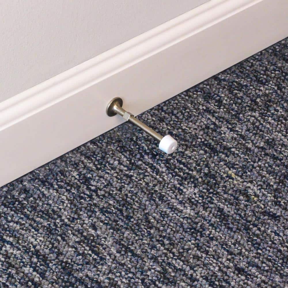 Everbilt Satin Nickel Light Duty Solid Door Stop – 3 in. Projection