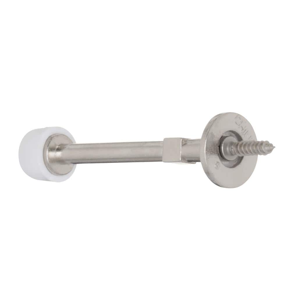 Everbilt Satin Nickel Light Duty Solid Door Stop – 3 in. Projection