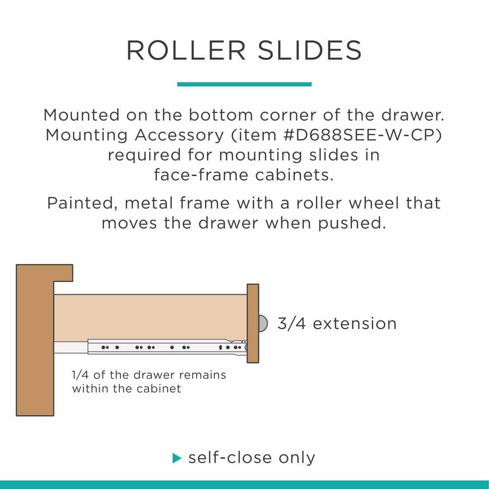 Everbilt 20 in. Soft-Close Full Extension Side Mount Ball Bearing Drawer Slide Set (1 Pair)