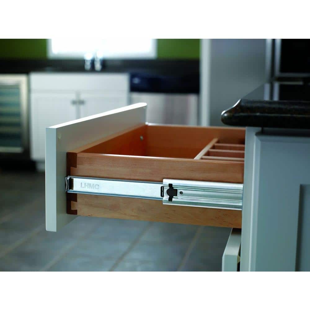 Everbilt 24 in. Soft-Close Full Extension Side-Mount Ball Bearing Drawer Slide Set (1 Pair)