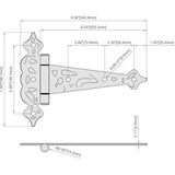 Everbilt 8 in. Black Decorative Gate Tee Hinge