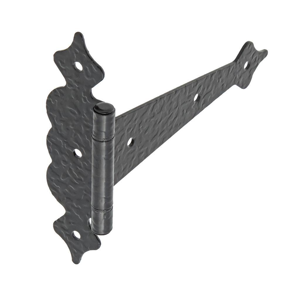 Everbilt 8 in. Black Decorative Gate Tee Hinge