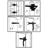 Everbilt Black Post Latch Gate Set, Steel, 10.5 in Arm