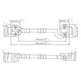 Everbilt 6 in. Black Decorative Hook and Eye