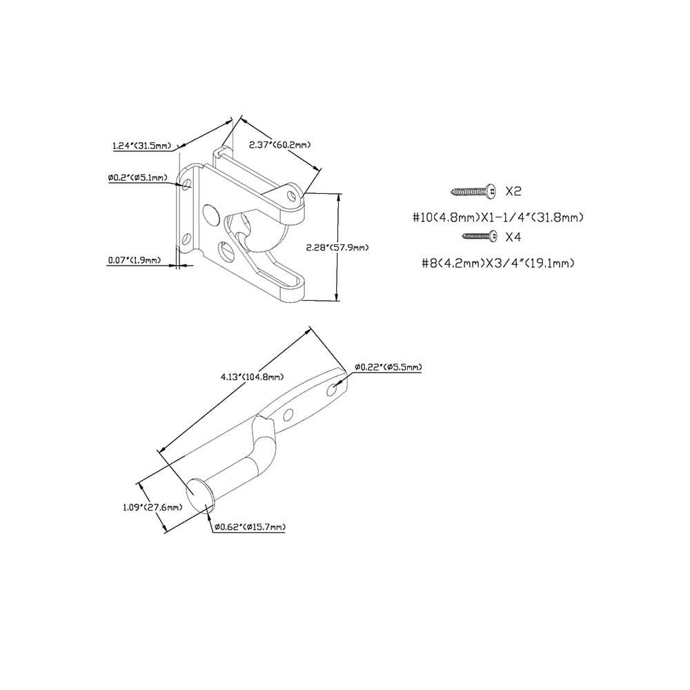 Everbilt Zinc-Plated Gate Latch, Steel, 4 in. Arm