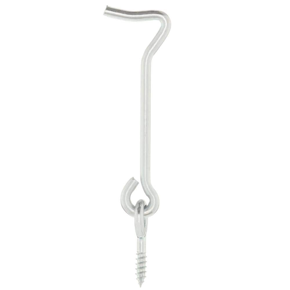 Everbilt 4 in. Zinc-Plated Hook and Eye (2-Pack)