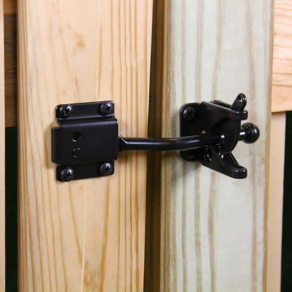 Everbilt Black Self-Adjusting Gate Latch