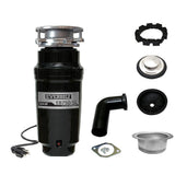 Everbilt 3/4 HP Slim Continuous Feed Garbage Disposal with Stainless Steel Sink Flange and Attached Power Cord