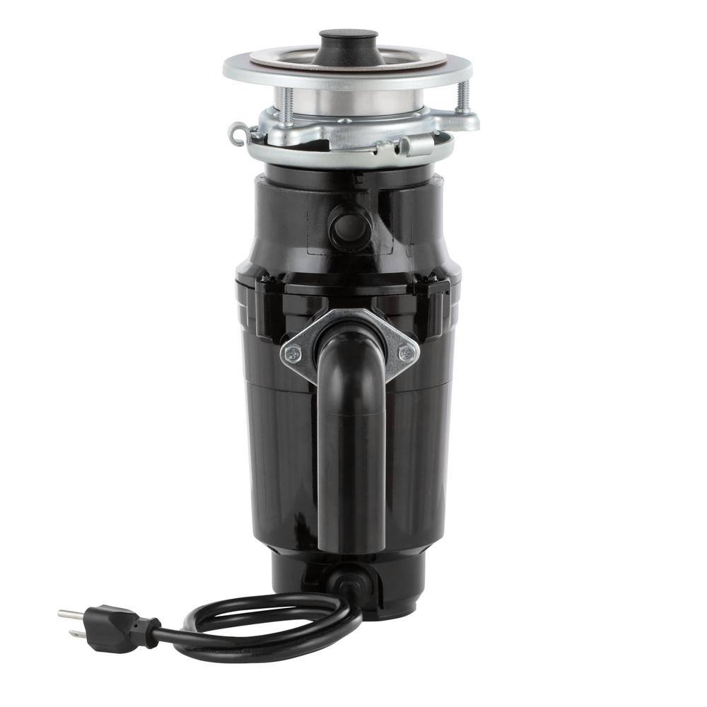 Everbilt 1/2 HP Standard Continuous Feed Garbage Disposal with Stainless Steel Sink Flange and Attached Power Cord