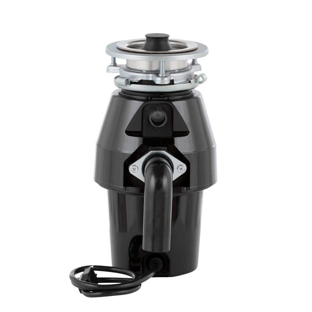 Everbilt 1/2 HP Sound-Insulated Continuous Feed Garbage Disposal with Stainless Steel Sink Flange and Attached Power Cord