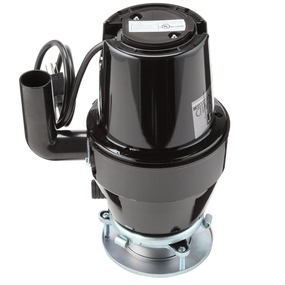 Everbilt 1/2 HP Sound-Insulated Continuous Feed Garbage Disposal with Stainless Steel Sink Flange and Attached Power Cord