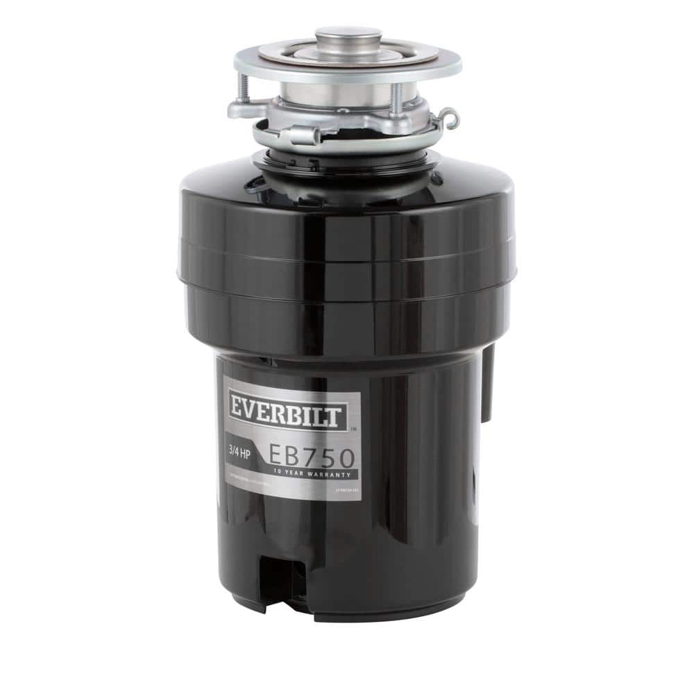 Everbilt 3/4 HP Continuous Feed Garbage Disposal with Stainless Steel Sink Flange and Attached Power Cord
