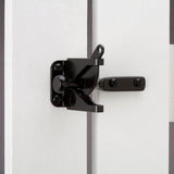 Everbilt Black Decorative Gate Hinge and Latch Set