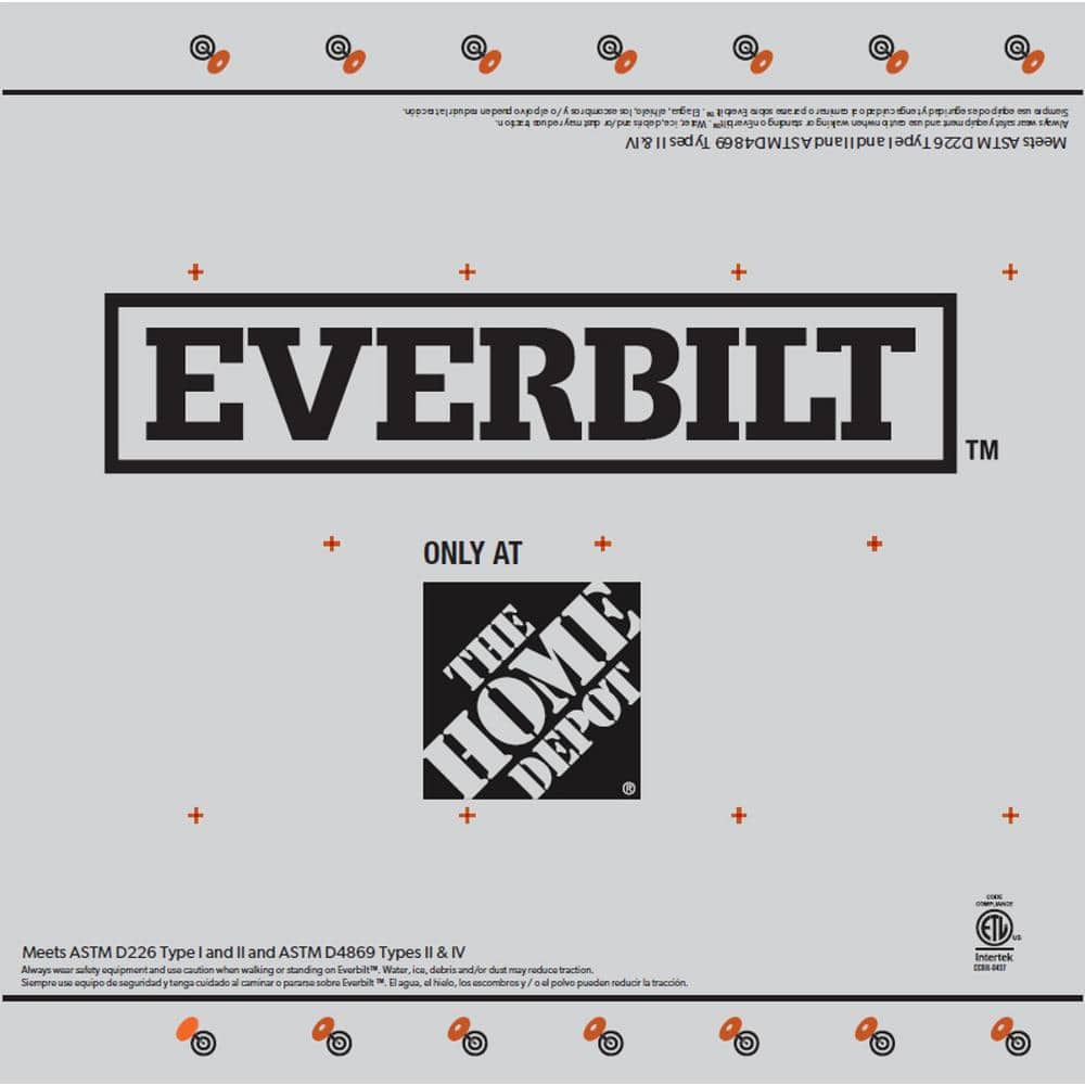 Everbilt 4 ft. x 250 ft. Synthetic Roofing Underlayment, Contractor Grade (10-Square Roll)