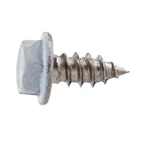 Everbilt #8 x 3/8 in. White Stainless Steel Hex Head Gutter Sheet Metal Screw (25-Pack)