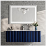 Eviva Dolce 48 in. W x 20 in. D x 14 in. H Single Bath Vanity in Blue with White Solid Surface Top with White Integrated Sink