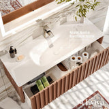 Eviva Dolce 48 in. W x 20 in. D x 14 in. H Single Bath Vanity in Rose with White Solid Surface Top with White Integrated Sink