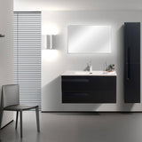Eviva Joy 39 in. W x 18 in. D x 20.5 in. H Floating Bathroom Vanity in Blackwood with White Porcelain Top with White Sink
