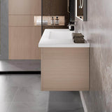Eviva Orleans 38 in. W x 20 in. D x 23 in. H Single Sink Wallmount Bath Vanity in Light Oak with White Porcelain Top
