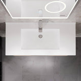 Eviva Orleans 38 in. W x 20 in. D x 23 in. H Single Sink Wallmount Bath Vanity in Light Oak with White Porcelain Top