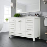 Eviva Aberdeen 42 in. W x 22 in. D x 34 in. H Single Bath Vanity in Espresso with White Carrara Marble Top and White Sink